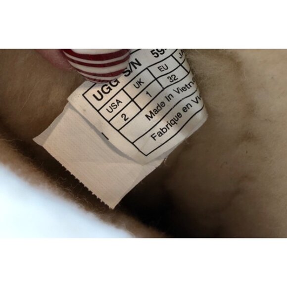 UGG Lil Sunshine #5948 Chestnut Side Zip Boots Girls 2 / 32 (m8e) - Picture 10 of 10